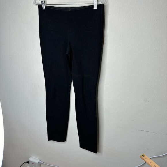COS Black Stretch Side Zip Flat Front Slim Fit Leggings Trousers Pants 38 - Picture 2 of 10